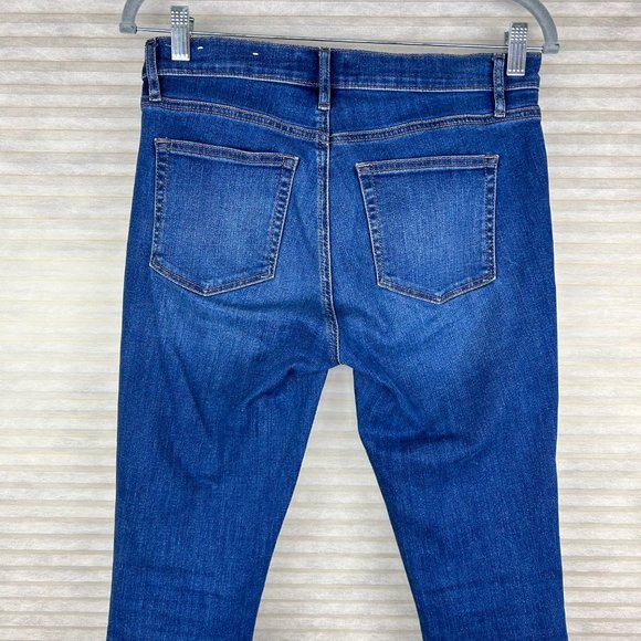 Loft Fringed Hem Mid Rise Jeans Eclectic Timeless Classic Festival - Picture 6 of 12